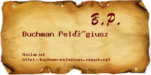 Buchman Pelágiusz névjegykártya
